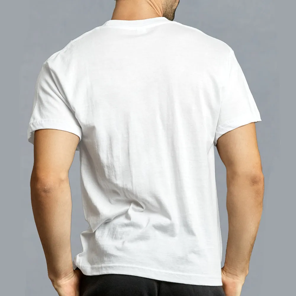 3 Pack Men V-Neck T-Shirt 100% Cotton White Plain Tee Undershirt Comfy Classic S