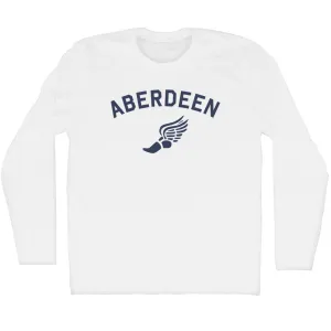 Aberdeen Running Track Winged Foot Adult Cotton Long Sleeve T-shirt