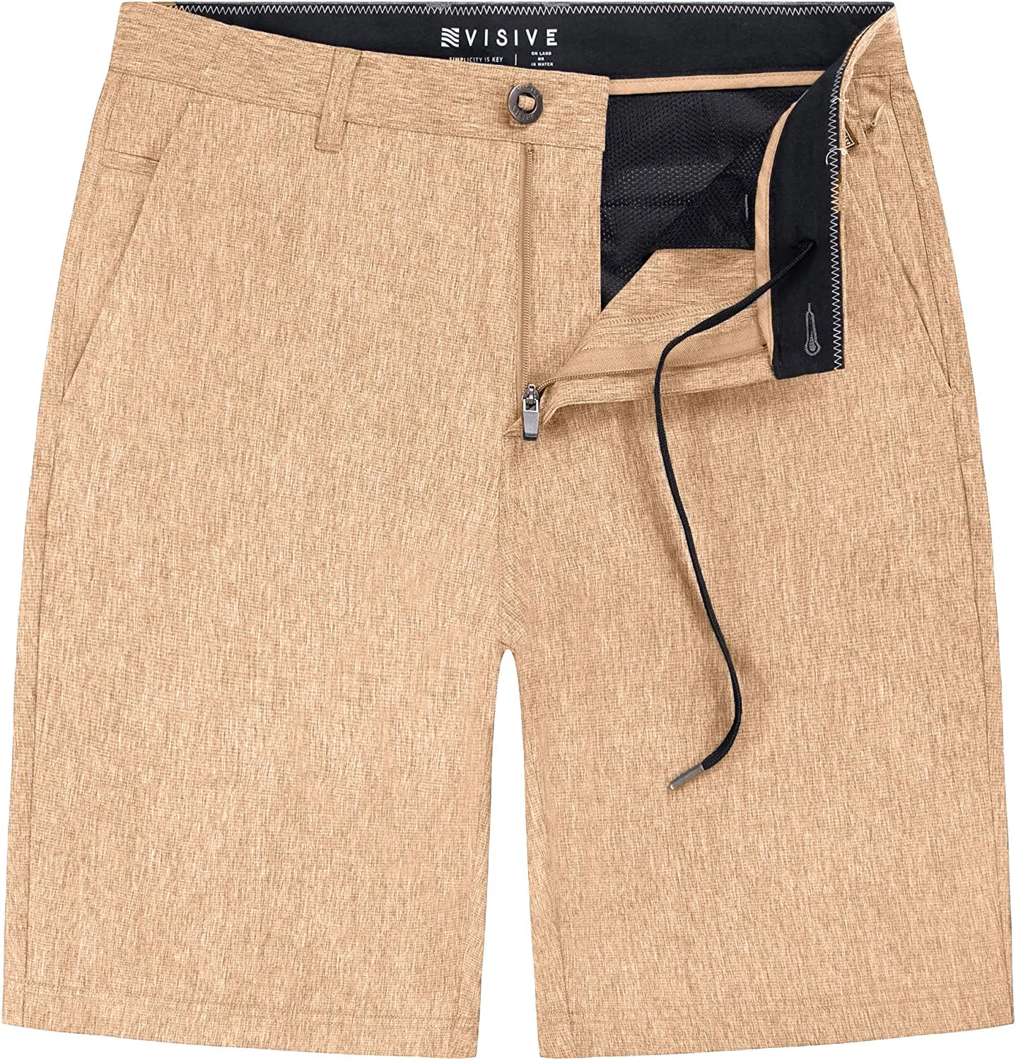 Alpha Mens Hybrid Shorts - Yarn Dye Charcoal