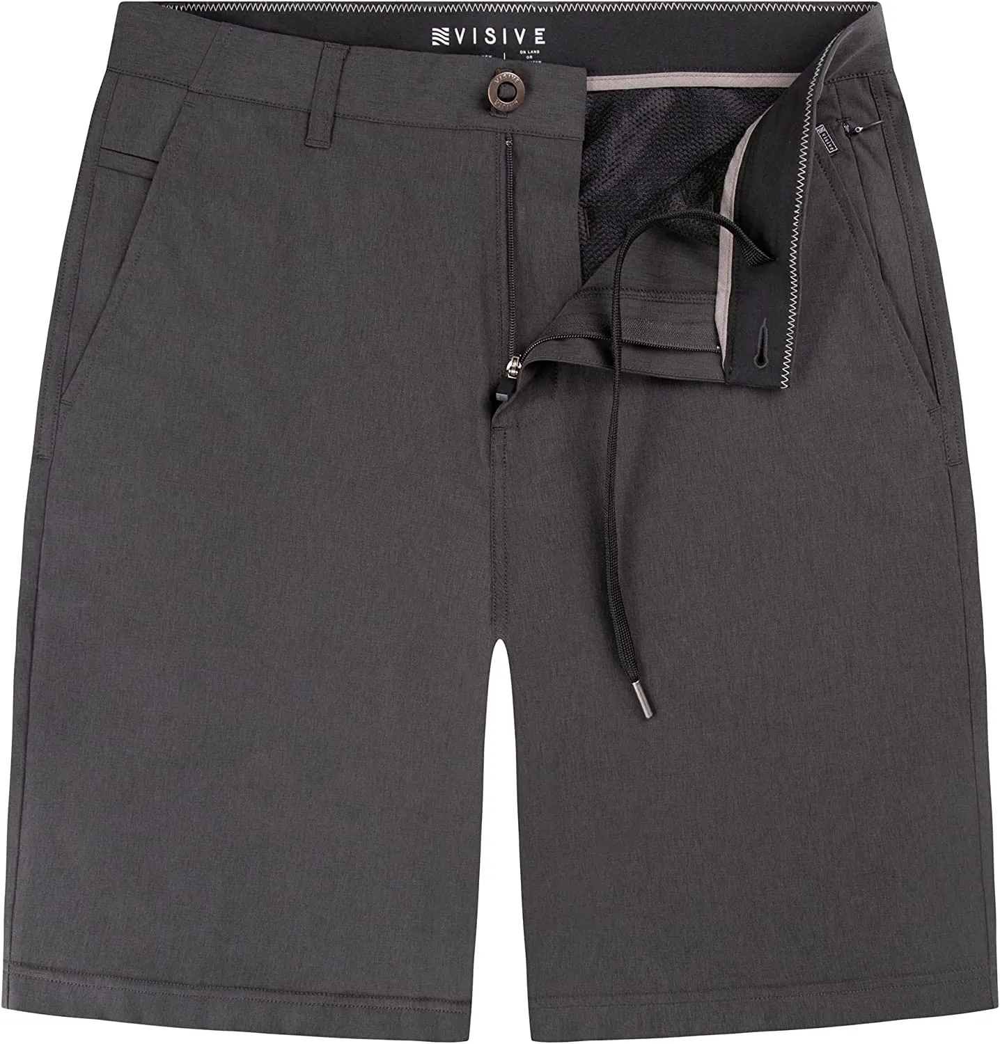 Alpha Mens Hybrid Shorts - Yarn Dye Charcoal
