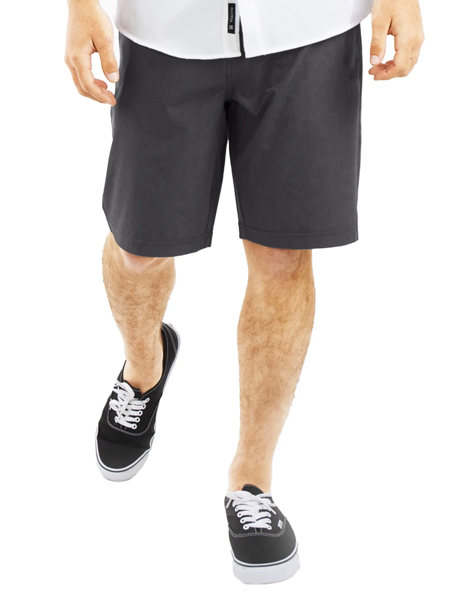Alpha Mens Hybrid Shorts - Yarn Dye Charcoal