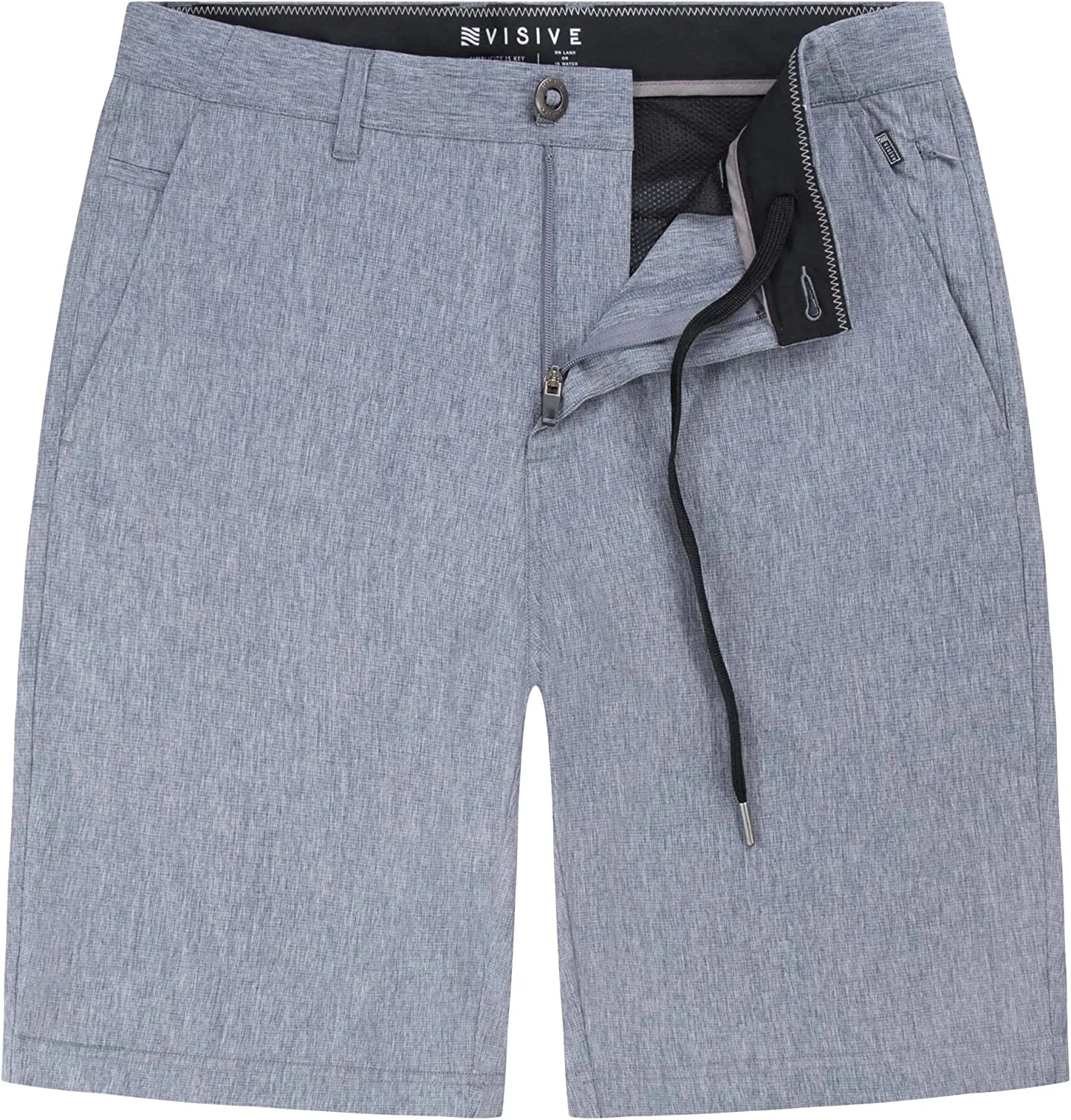 Alpha Mens Hybrid Shorts - Yarn Dye Charcoal