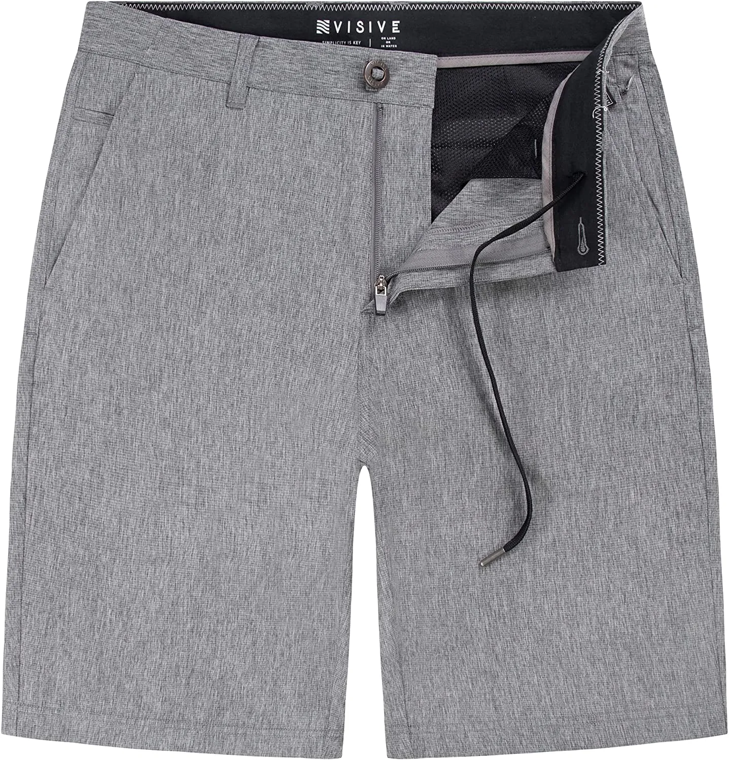 Alpha Mens Hybrid Shorts - Yarn Dye Charcoal