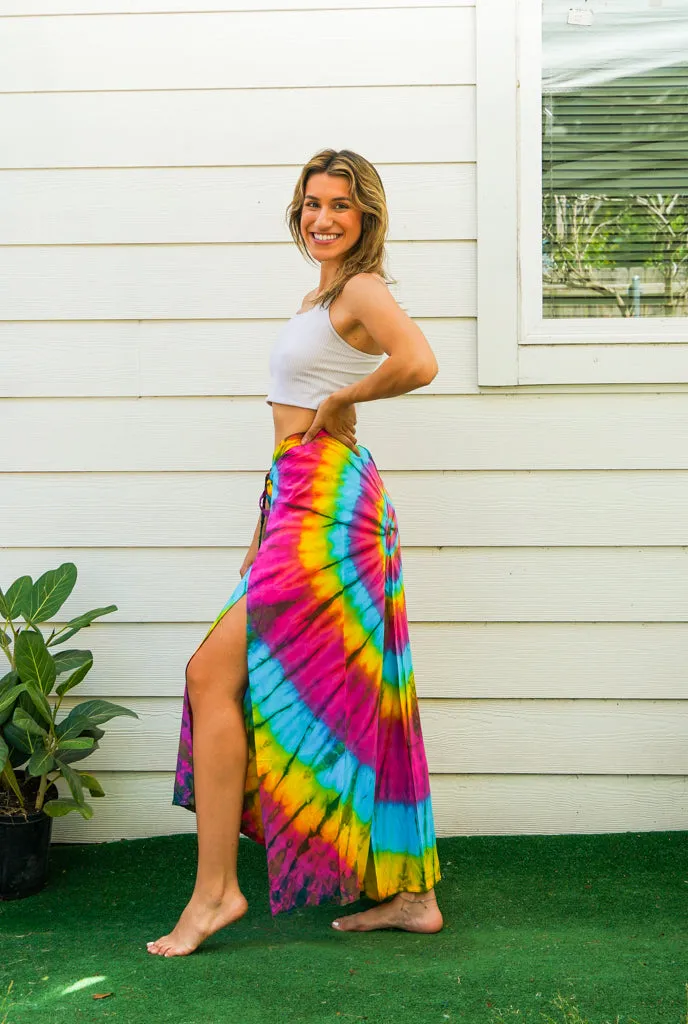 Boho Swirl Palazzo Wrap Pants