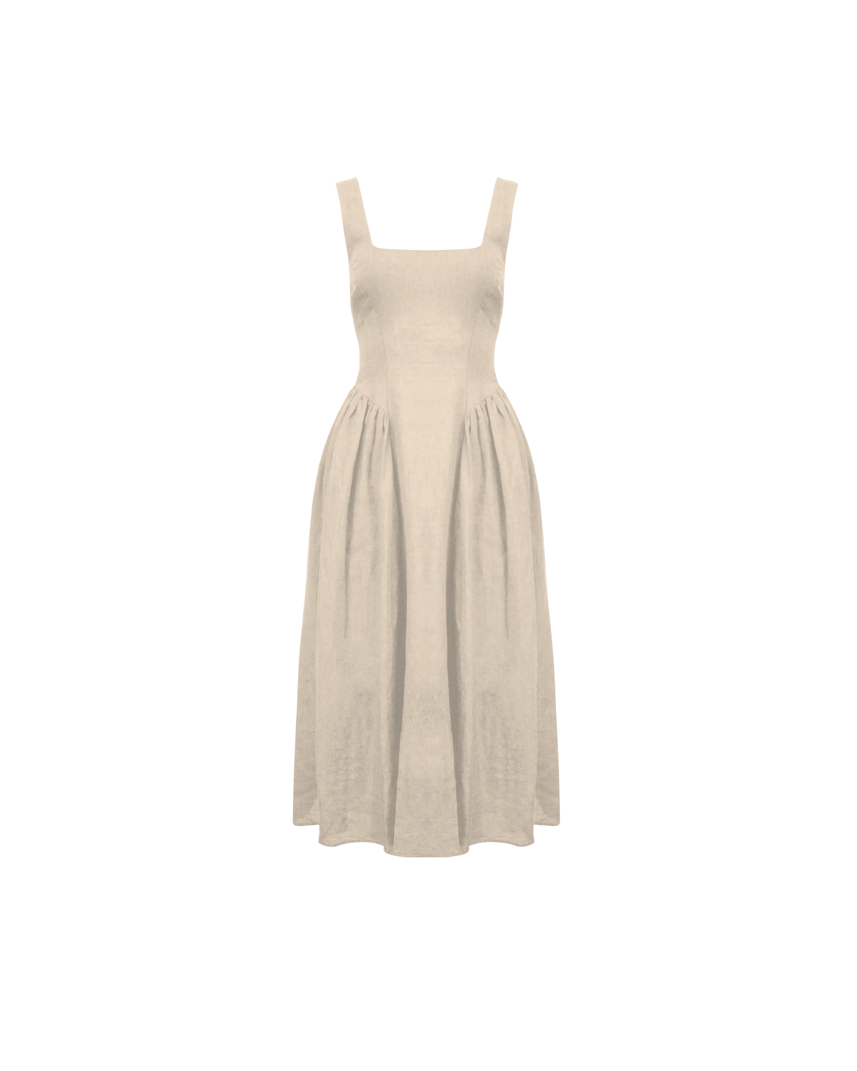 BRIDGETTE LINEN DRESS NATURAL