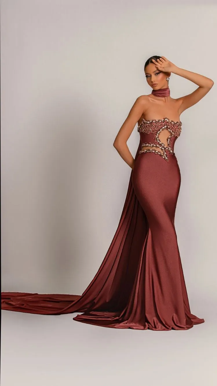Callie Elegant Off-Shoulder  Evening Dress