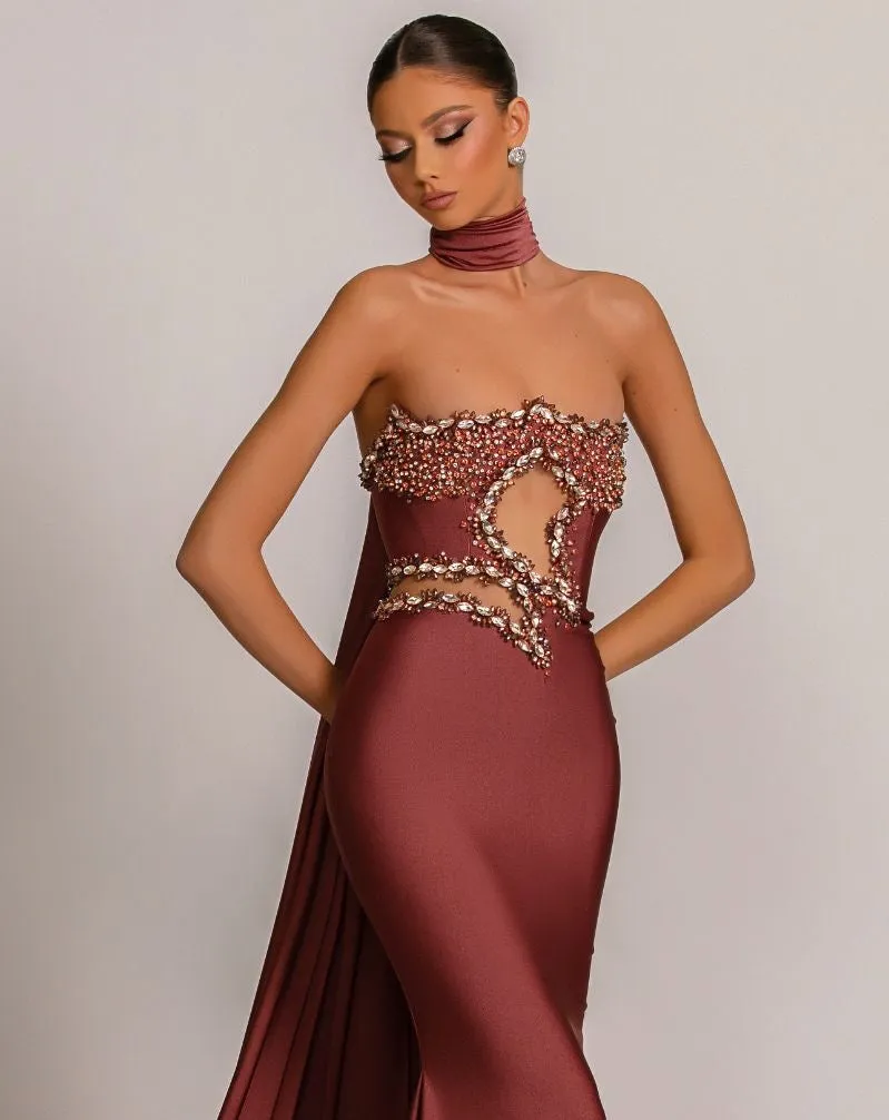Callie Elegant Off-Shoulder  Evening Dress