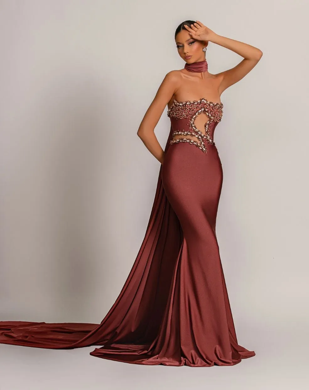 Callie Elegant Off-Shoulder  Evening Dress