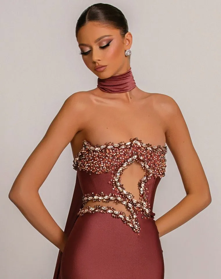 Callie Elegant Off-Shoulder  Evening Dress