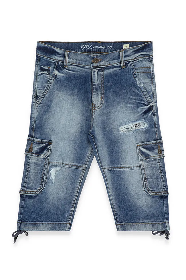 Cargo Vintage Denim Shorts