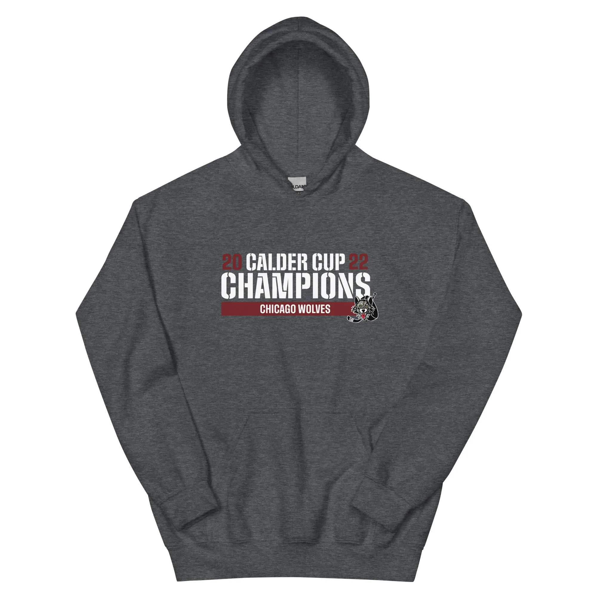 Chicago Wolves 2022 Calder Cup Champions Raise the Bar Adult Pullover Hoodie