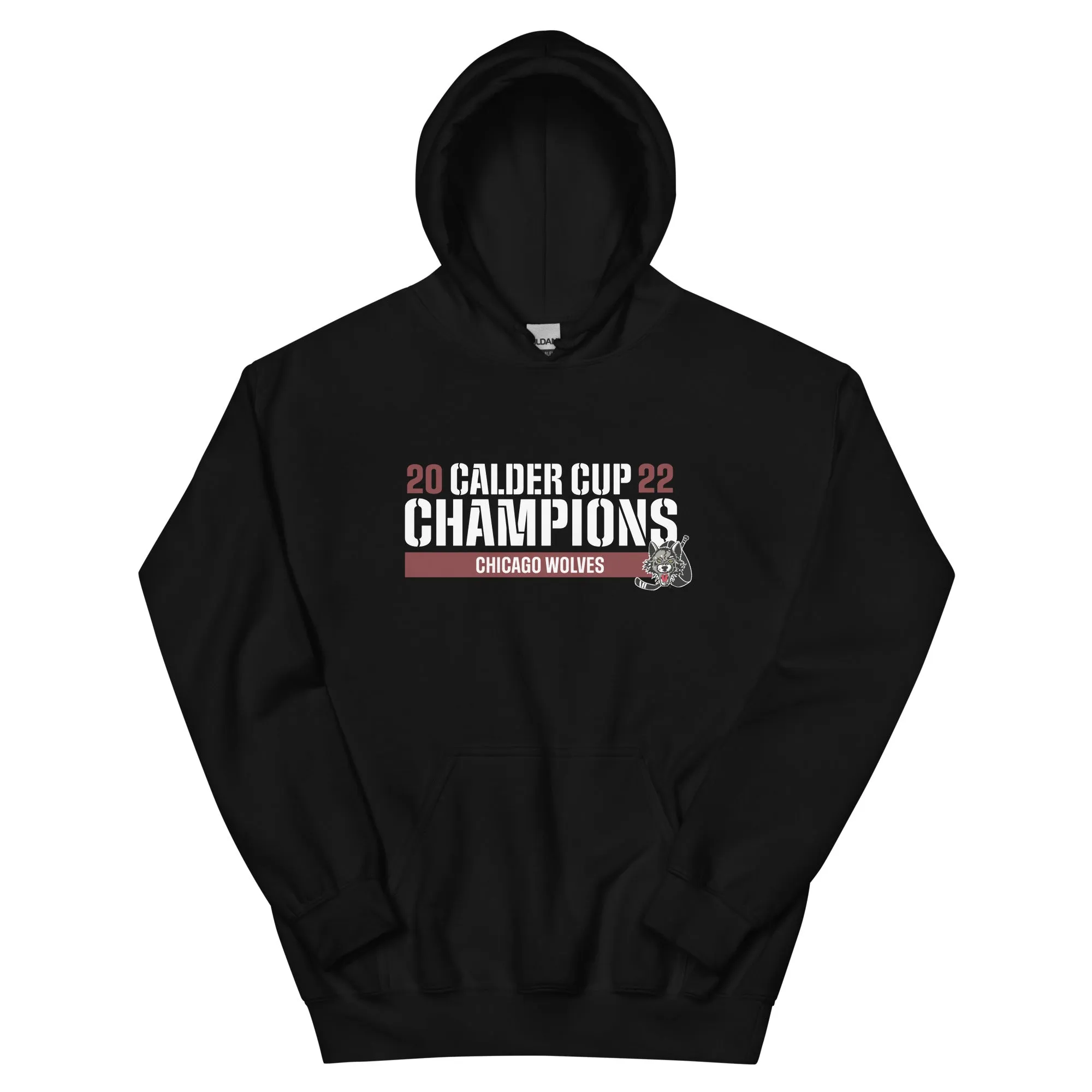 Chicago Wolves 2022 Calder Cup Champions Raise the Bar Adult Pullover Hoodie