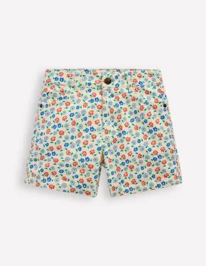 Denim Shorts-Vanilla White Vintage Daisy