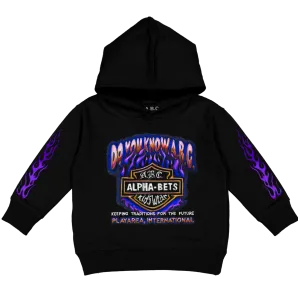 DO YOU KNOW ABC HOODIE (BLACK/PURPLE)
