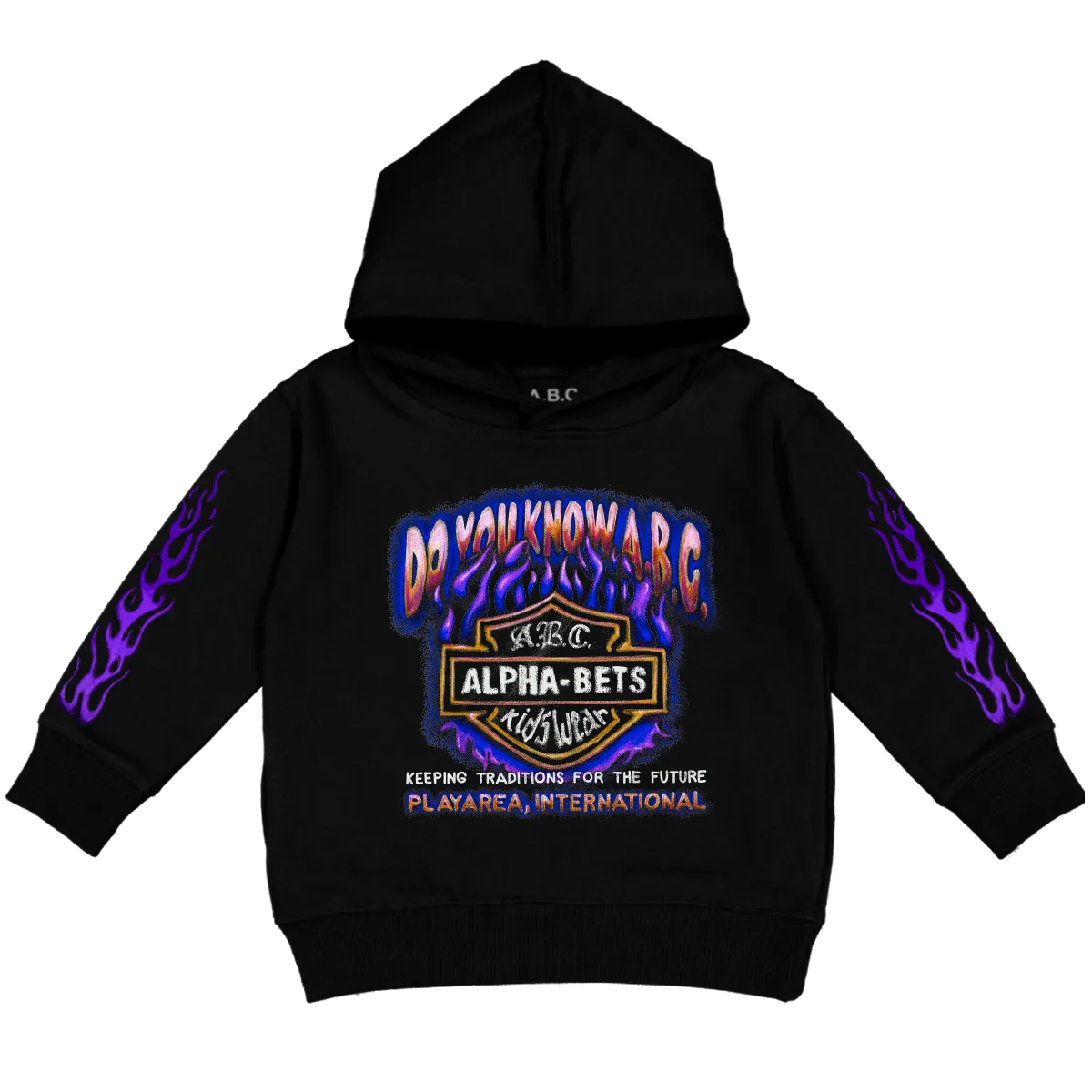 DO YOU KNOW ABC HOODIE (BLACK/PURPLE)