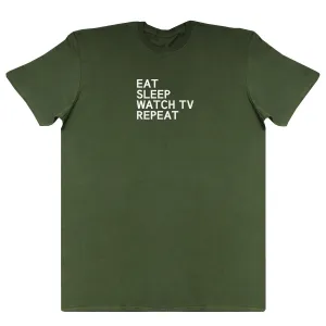Eat Sleep Watch TV Repeat - Huge Oversized Comfy Original T-Shirt