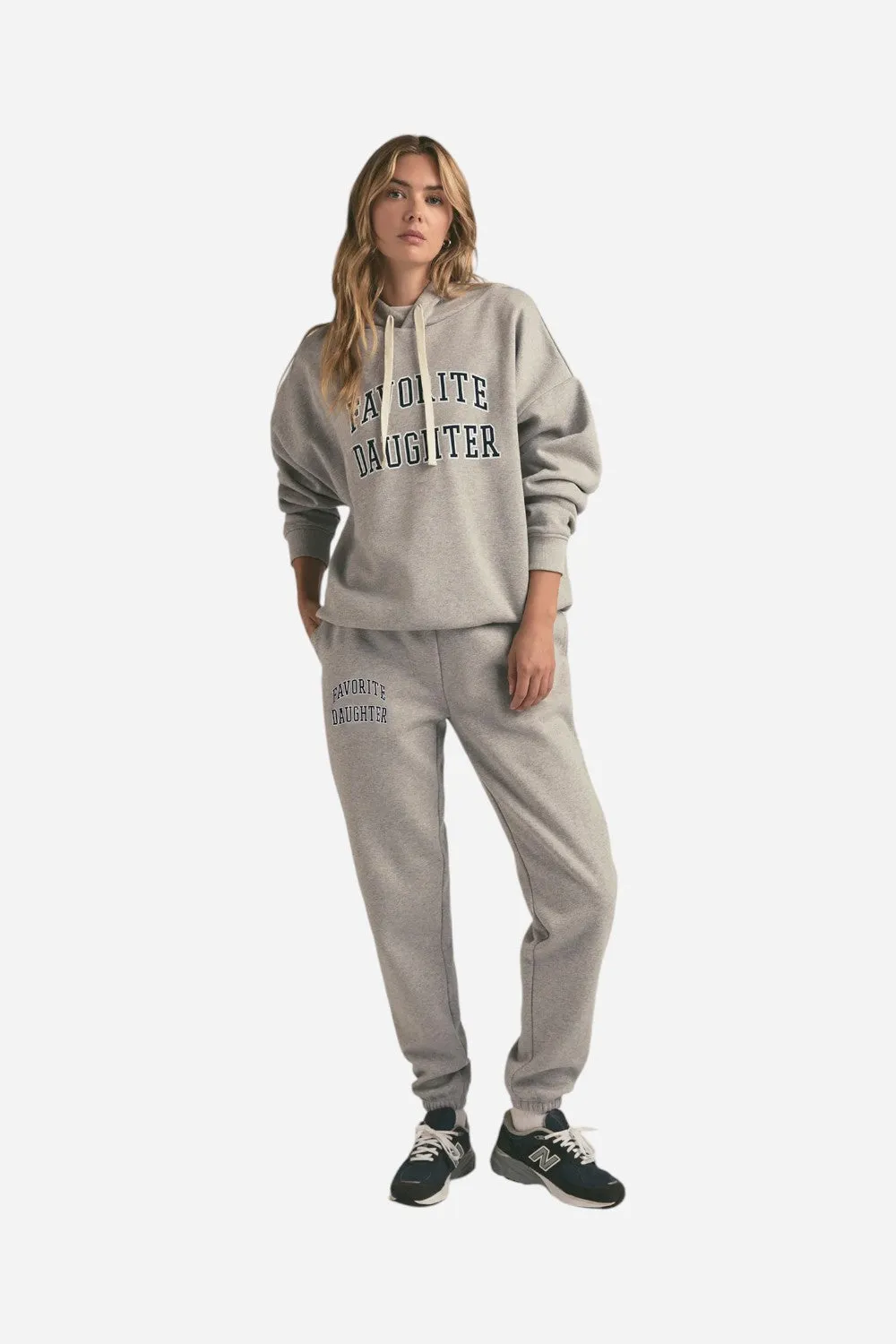 Favorite Daughter The Collegiate Jogger in Heather Grey