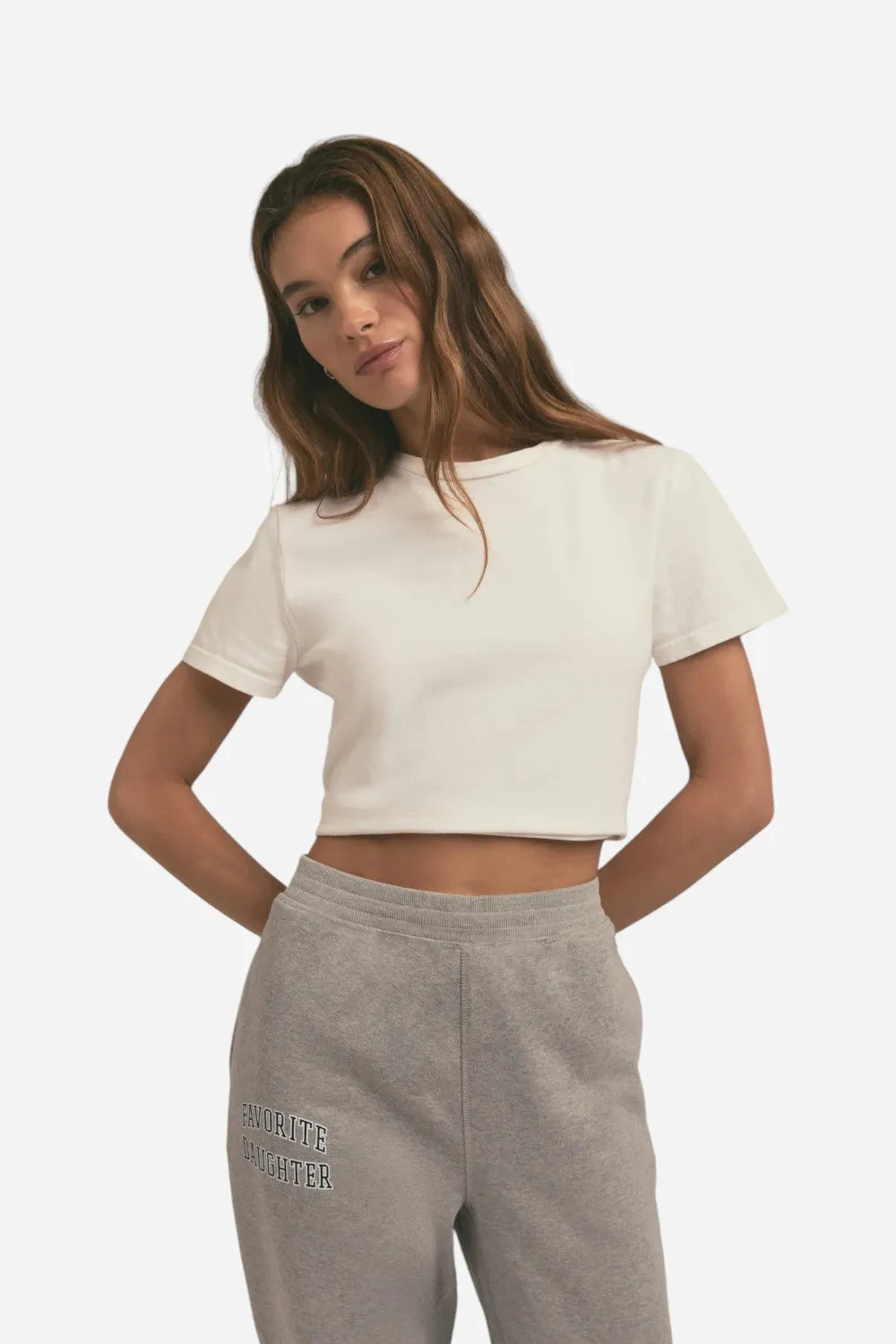 Favorite Daughter The Collegiate Jogger in Heather Grey