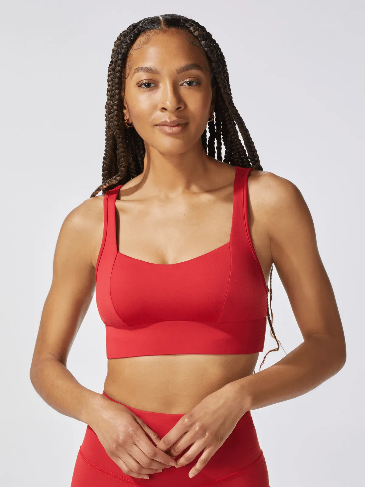 Fire Red Rebel Sports Bra