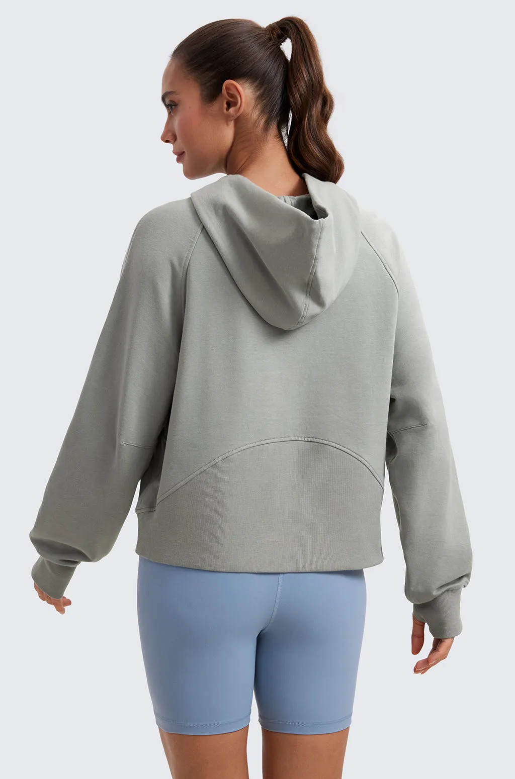 Fleece Mock Neck Hoodies