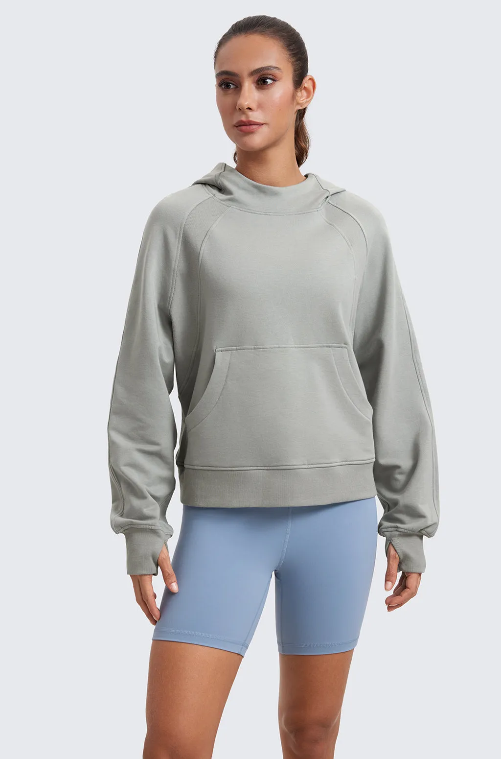 Fleece Mock Neck Hoodies
