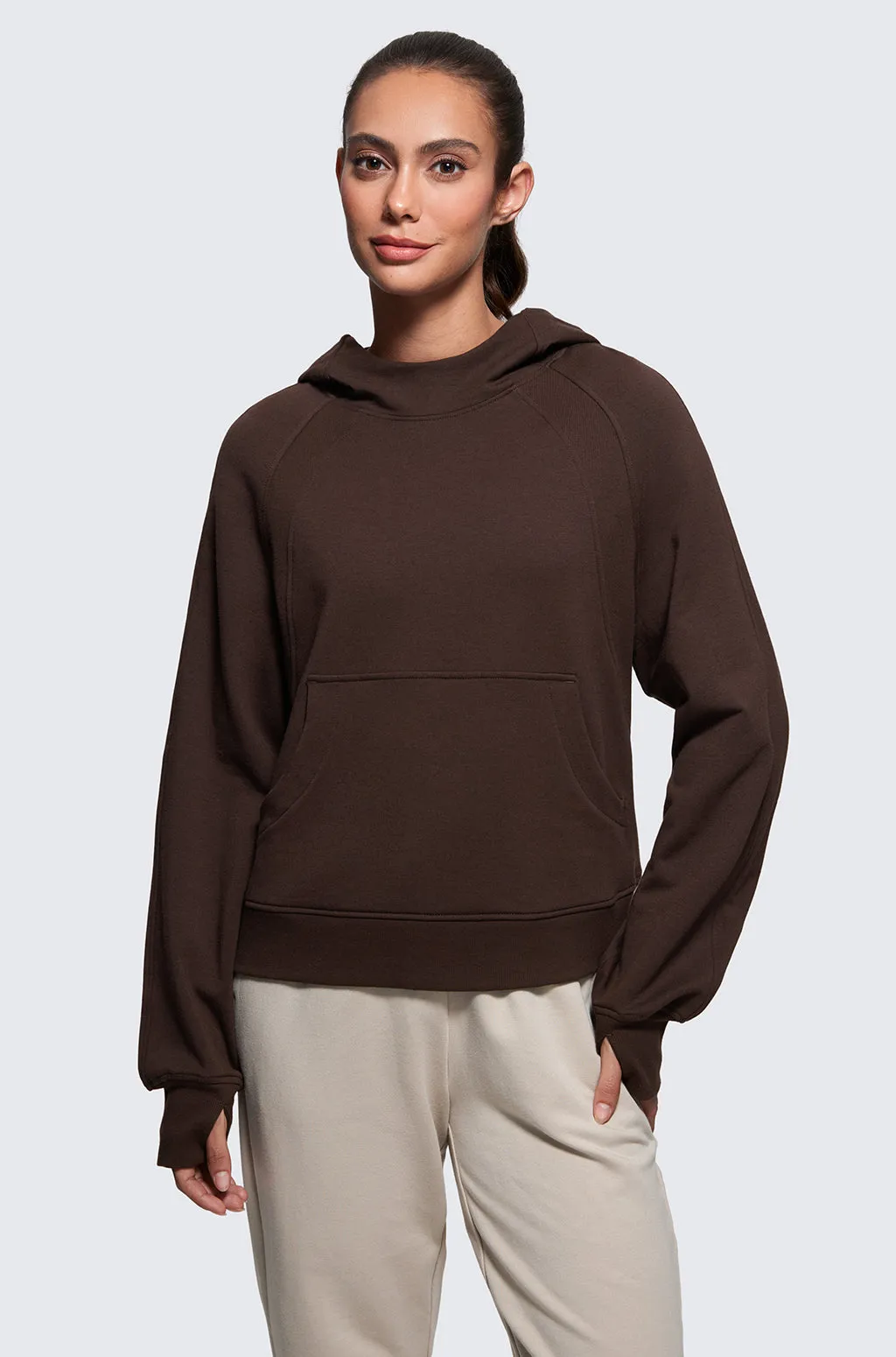 Fleece Mock Neck Hoodies