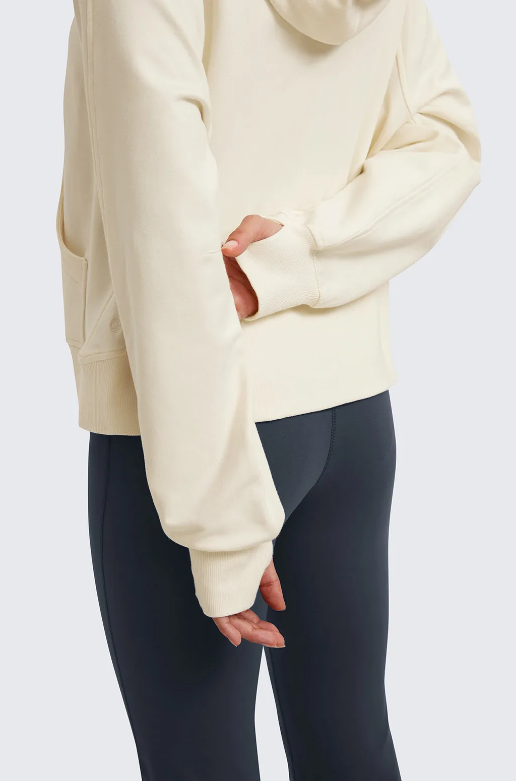 Fleece Mock Neck Hoodies