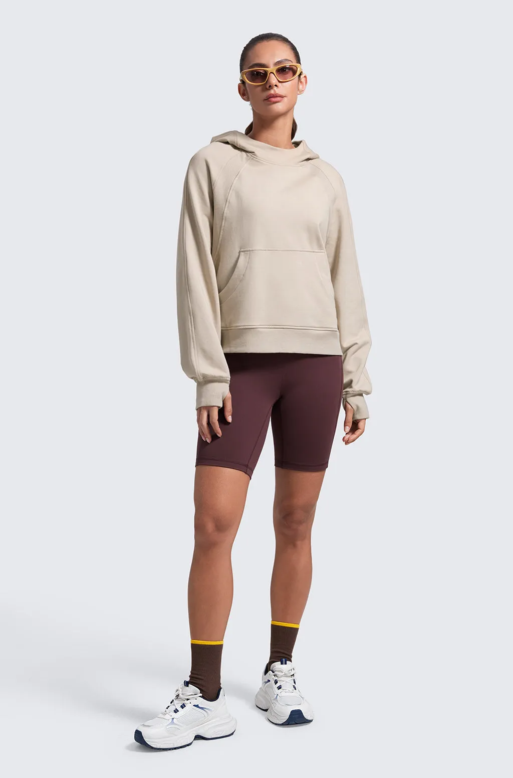 Fleece Mock Neck Hoodies