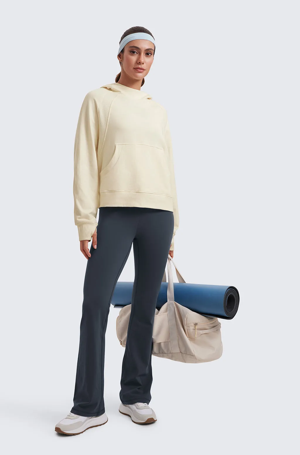 Fleece Mock Neck Hoodies