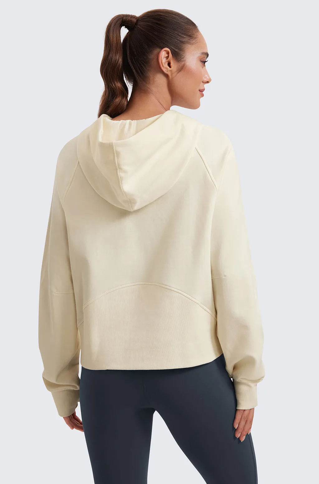 Fleece Mock Neck Hoodies