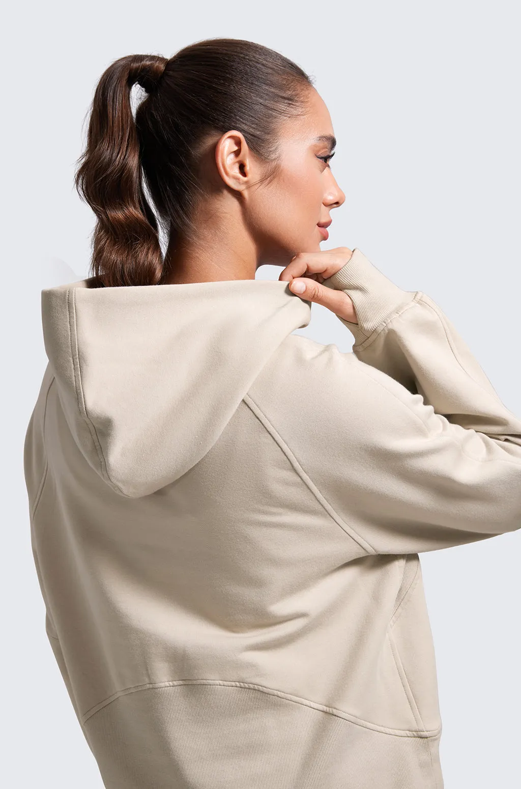 Fleece Mock Neck Hoodies