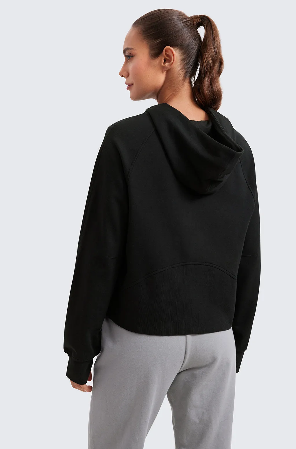 Fleece Mock Neck Hoodies