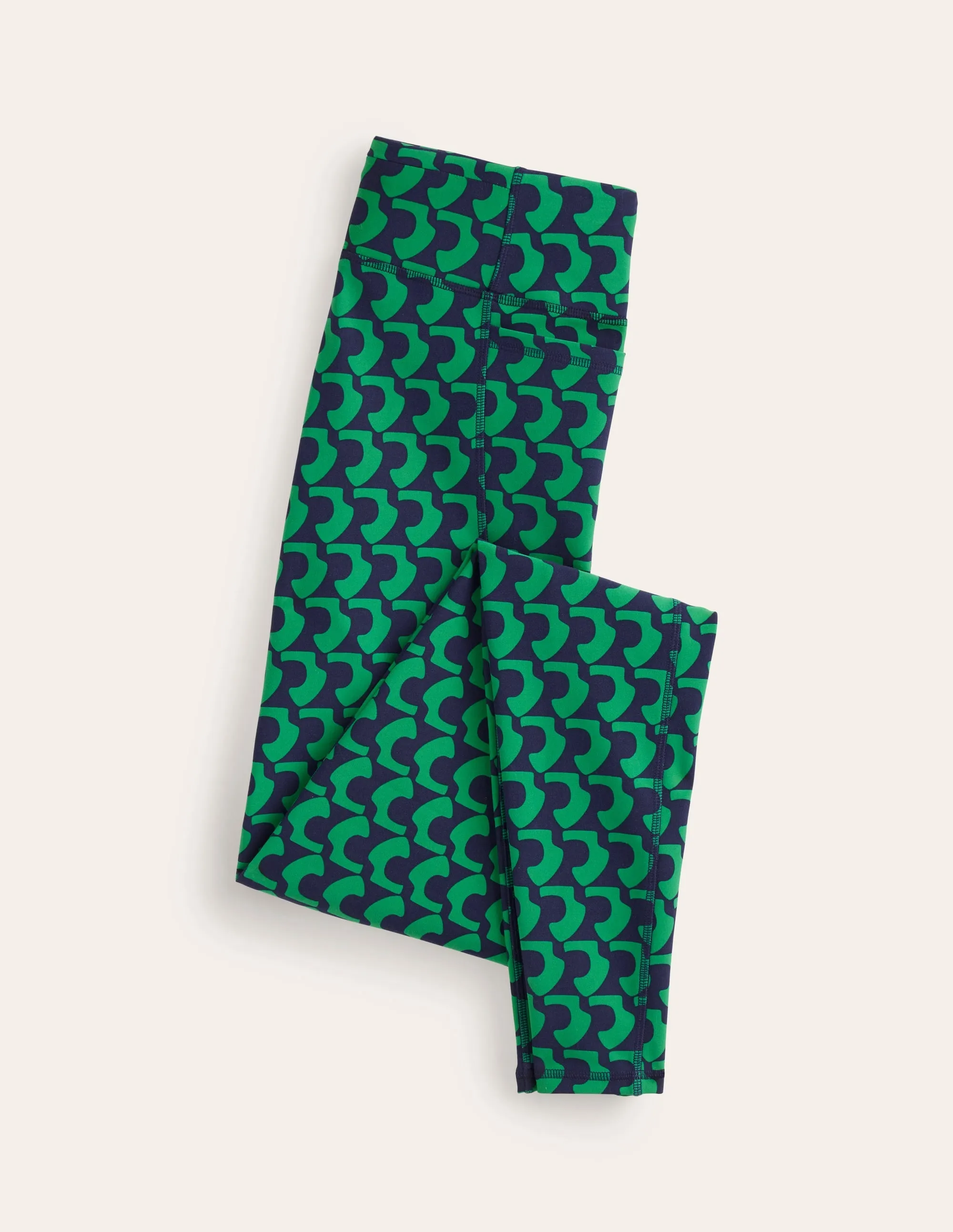High Waist Pocket Leggings-Green Tambourine, Arc Geo