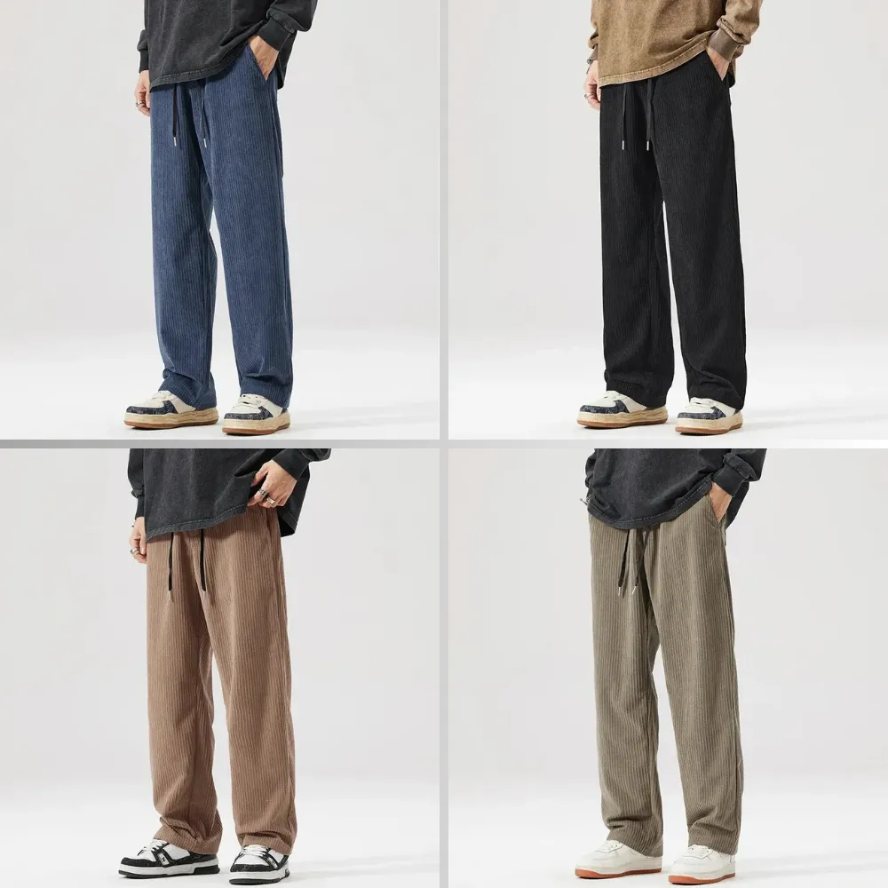Lazaro - Relaxed Fit Corduroy Pants