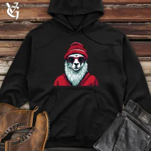 Llama Cozy Vibes Midweight Hooded Sweatshirt