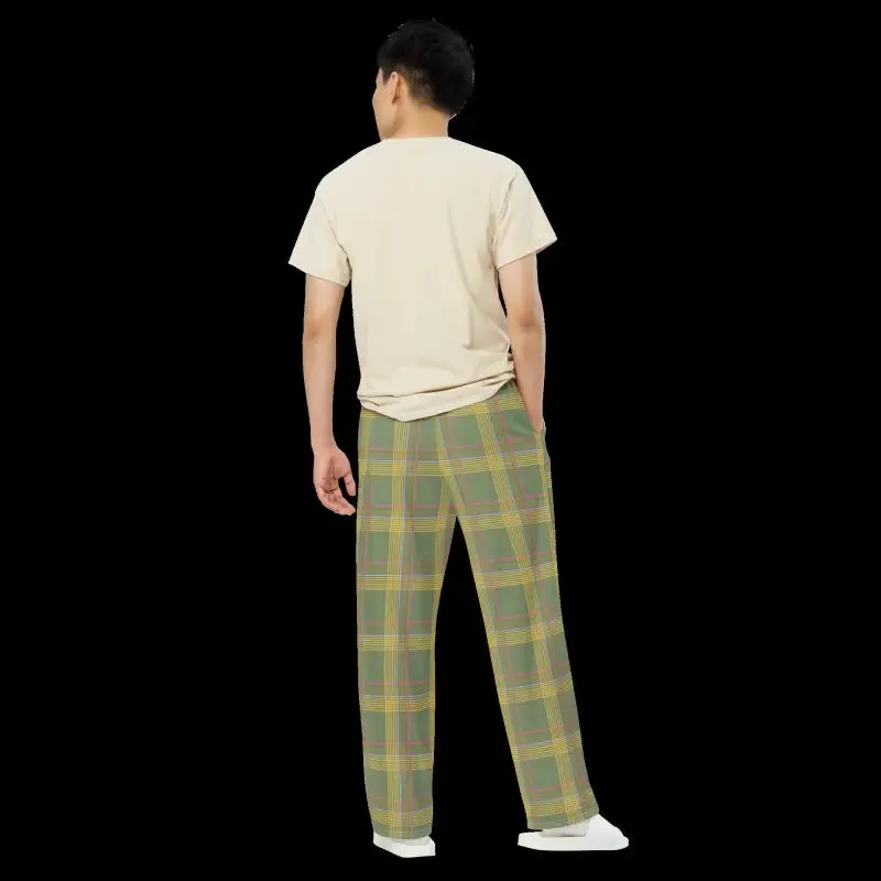 Luxurious Green Wide Leg Pants Party Vibes
