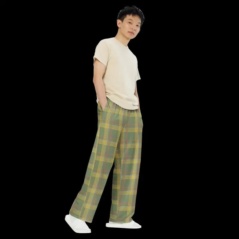 Luxurious Green Wide Leg Pants Party Vibes
