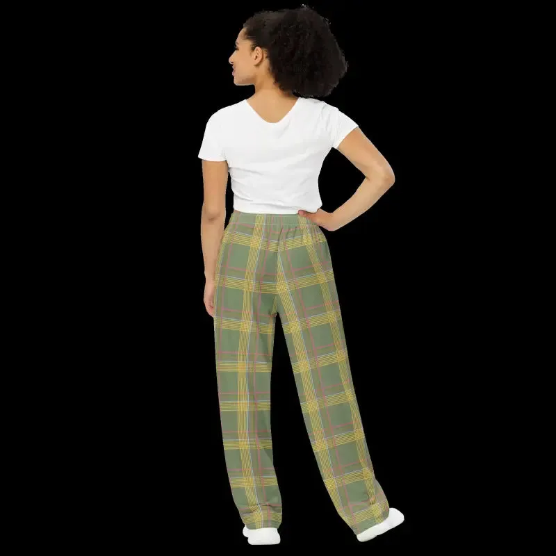 Luxurious Green Wide Leg Pants Party Vibes