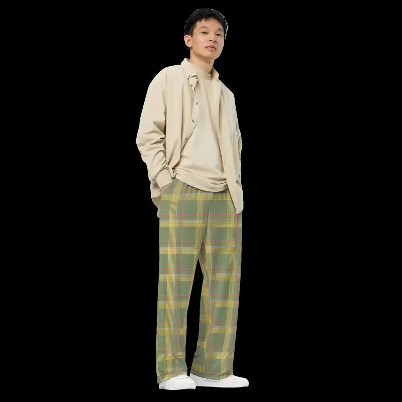 Luxurious Green Wide Leg Pants Party Vibes