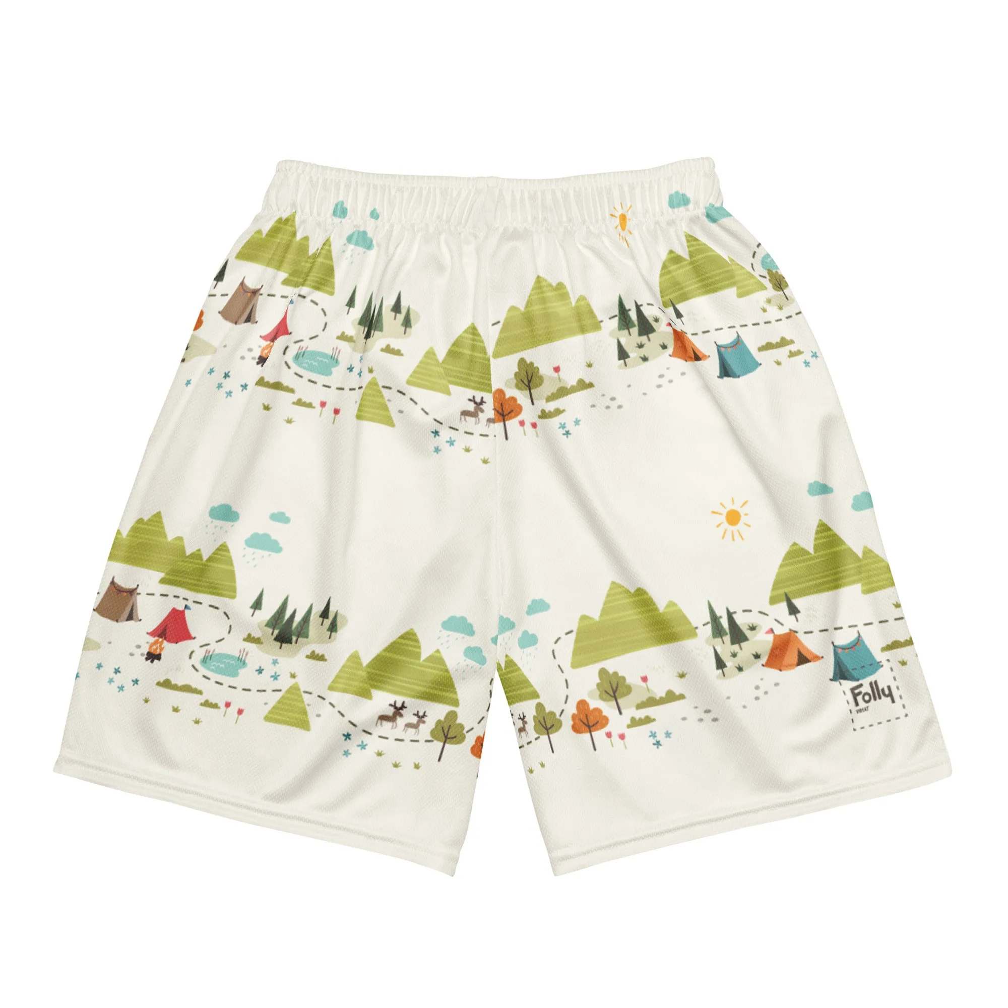 Map to Camp Mesh Shorts: Cream