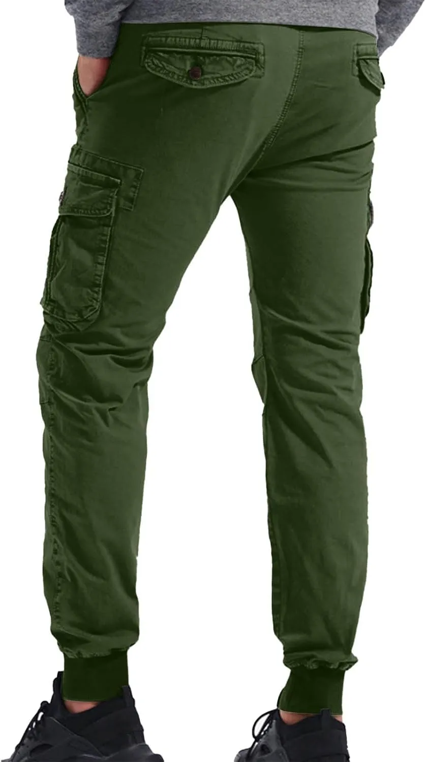 Men's Joggers Leggings Color Pants Casual Multi-Pocket Men's Trousers Tooling Solid Men's Pants Athletic Pants