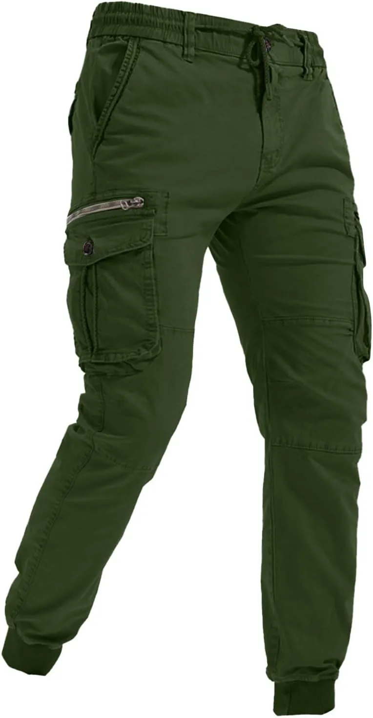 Men's Joggers Leggings Color Pants Casual Multi-Pocket Men's Trousers Tooling Solid Men's Pants Athletic Pants