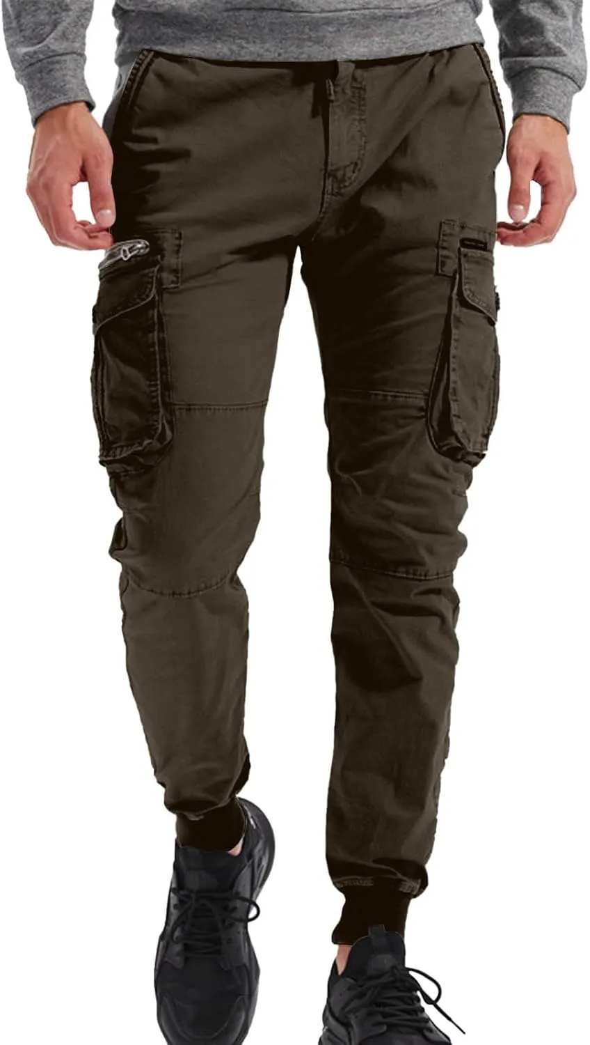 Men's Joggers Leggings Color Pants Casual Multi-Pocket Men's Trousers Tooling Solid Men's Pants Athletic Pants