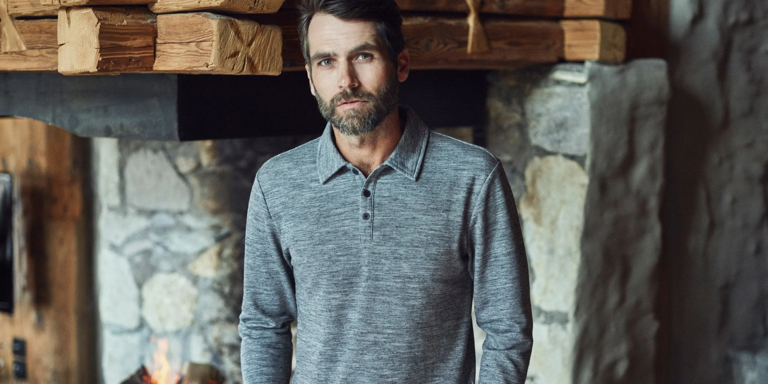 Merino Long-Sleeve Polo