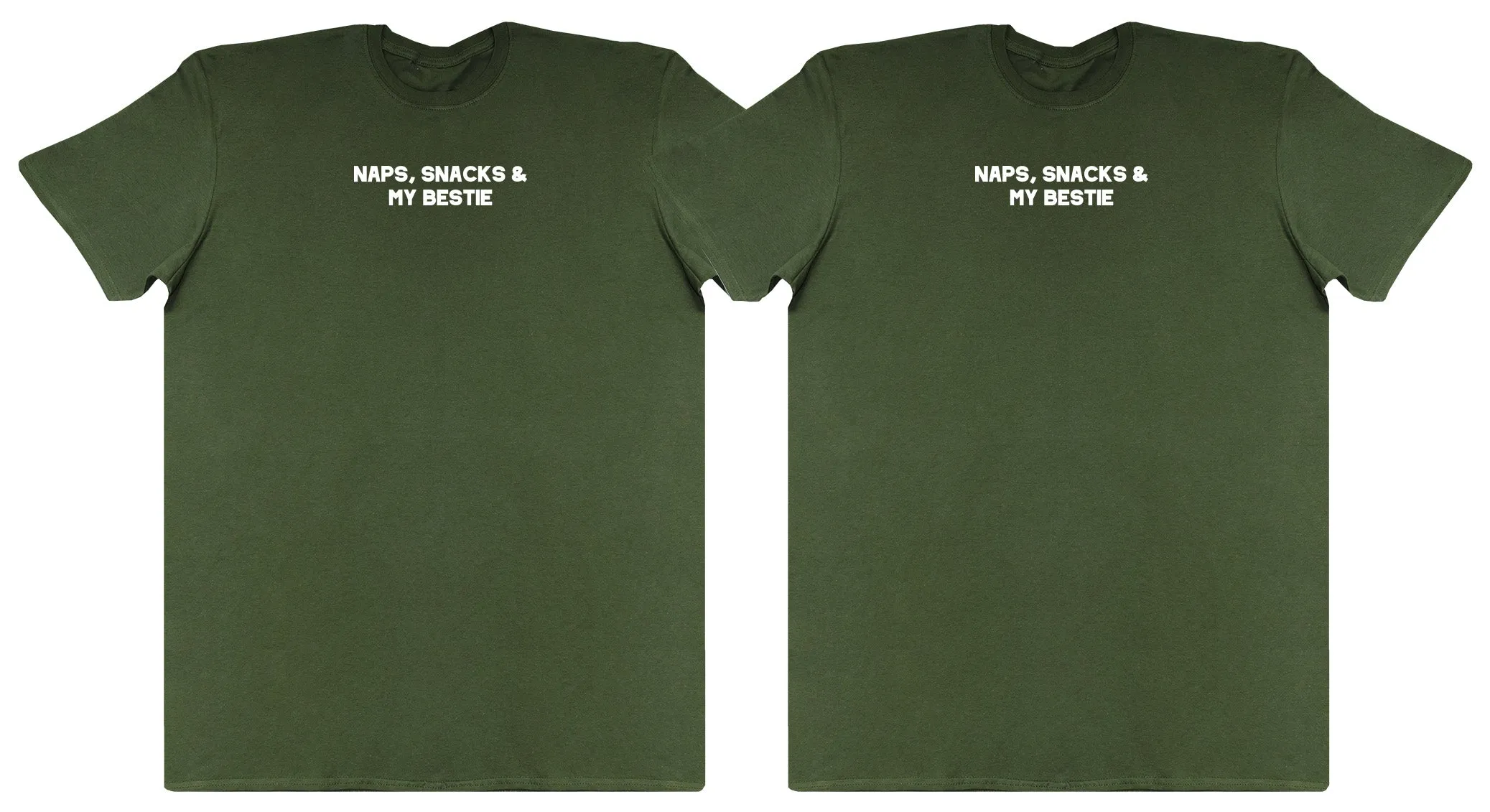 Naps, Snacks & Bestie Matching Set - Huge Oversized Comfy Original T-Shirts