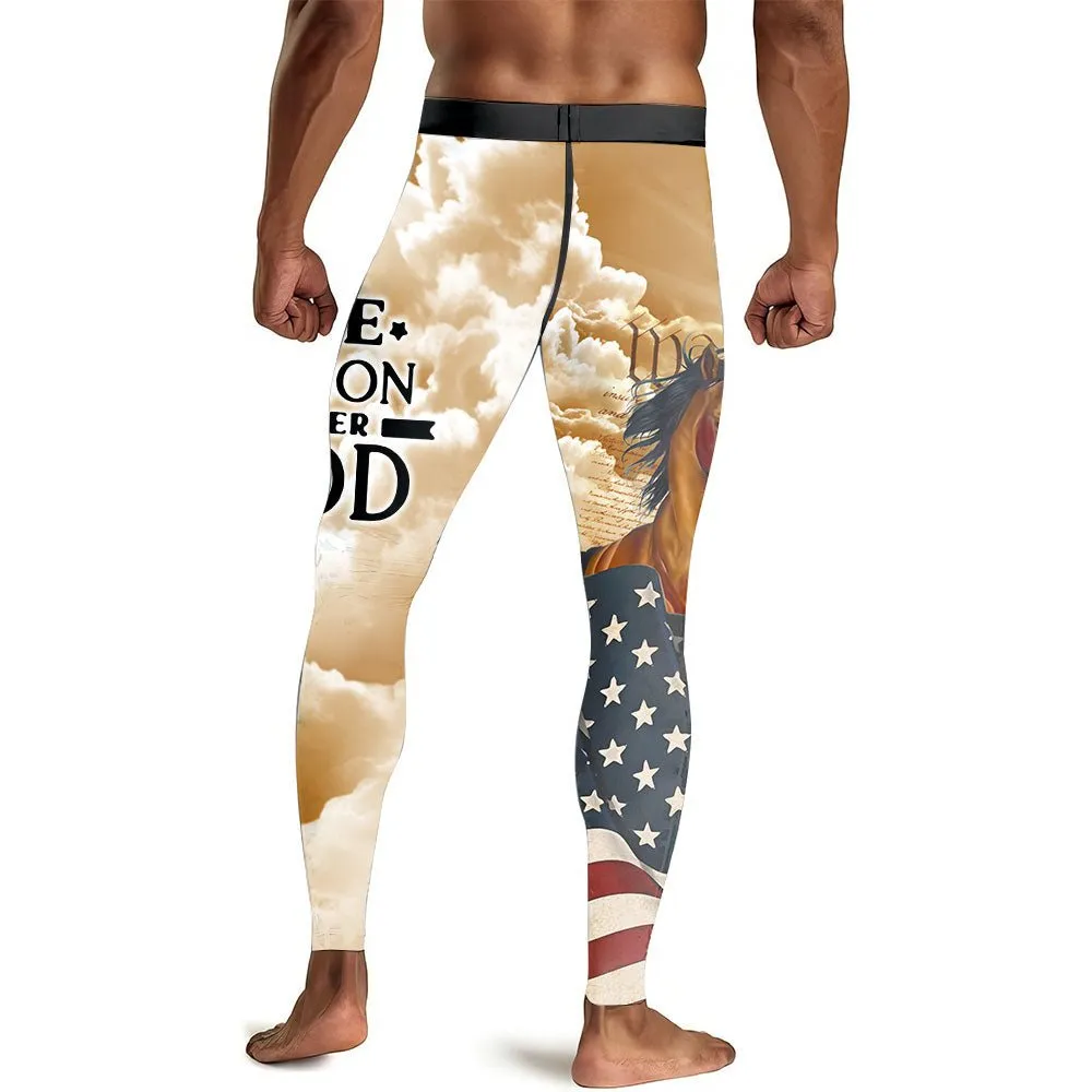 One Nation Under God Men's Compression Leggings