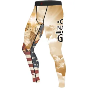 One Nation Under God Men's Compression Leggings