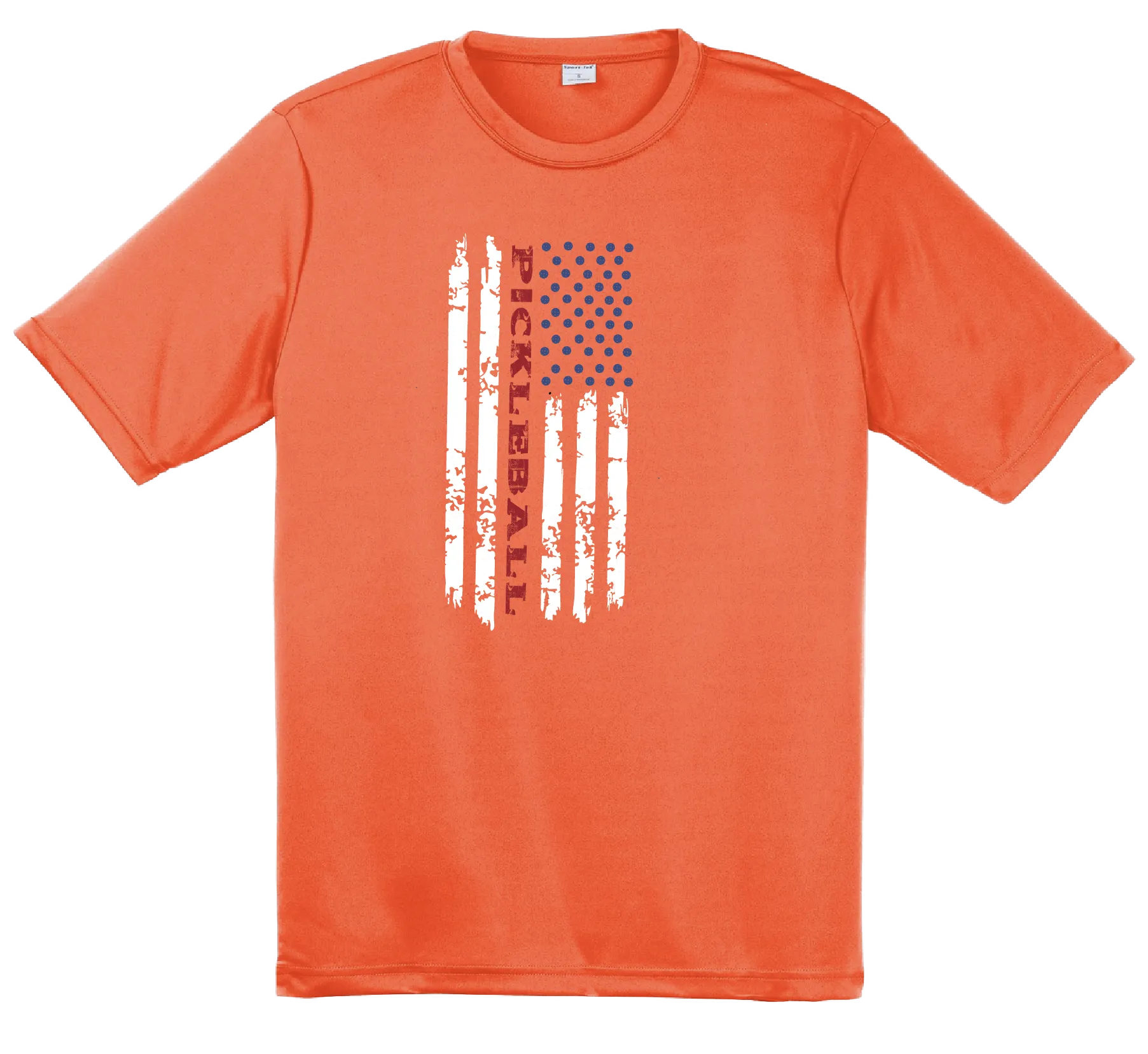 Pickleball Flag (Customizable) | Men's Short Sleeve Athletic Shirt | 100% Polyester