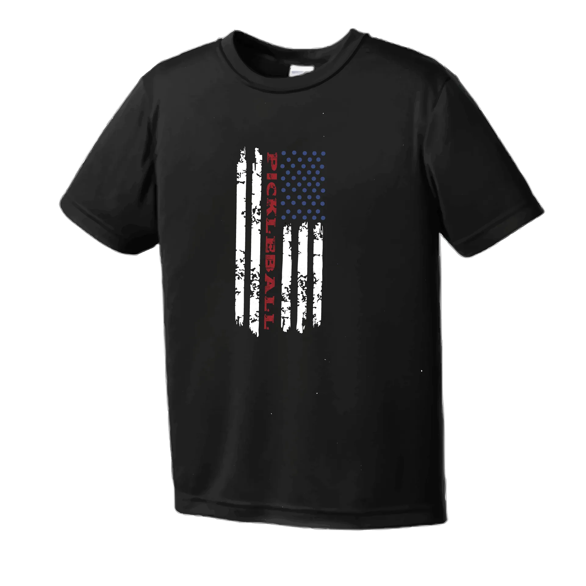 Pickleball Flag (Customizable) | Men's Short Sleeve Athletic Shirt | 100% Polyester