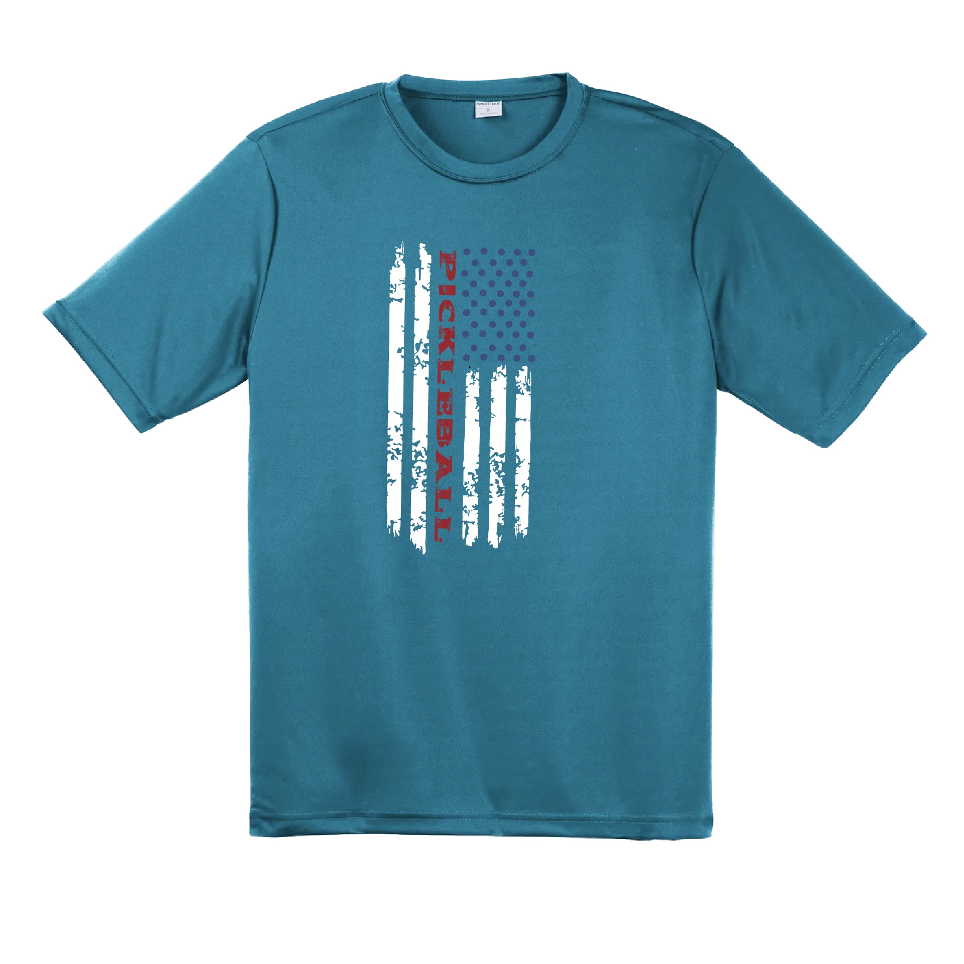 Pickleball Flag (Customizable) | Men's Short Sleeve Athletic Shirt | 100% Polyester